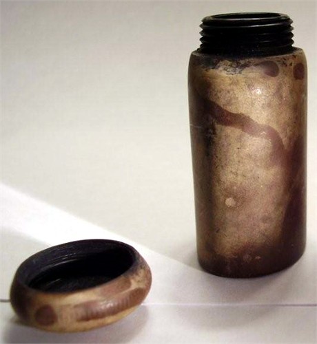 Albert's inkwell that he carried with him throughout the Civil War. 